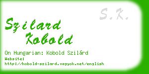 szilard kobold business card