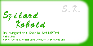 szilard kobold business card